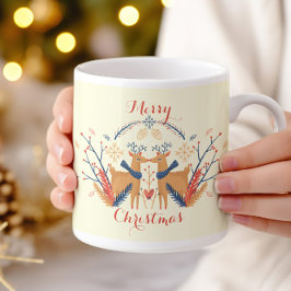 skandinavische Rentier Nordic Christmas Design Kaffeetasse