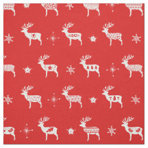 Skandinavische Rentier Rote & Weiße Feiertage Kuns