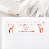 Skandinavische Rentiere mit Schneeflocken Weihnach (Insitu)