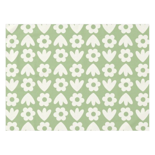 Skandinavische Retro-Blume Blumenmuster Tischdecke (Vorderseite (Horizontal))
