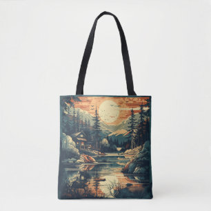 Skandinavische Retro-Kunst Berghaus Tasche