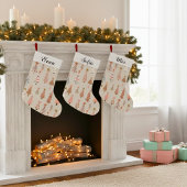 Skandinavische Rose-Weihnachtsbäume Kleiner Weihnachtsstrumpf