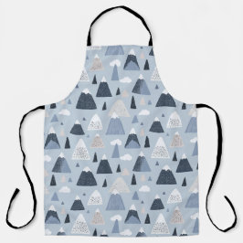 Skandinavische schneebedeckte Berge Schürze