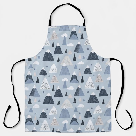 Skandinavische schneebedeckte Berge Schürze (Vorderseite)