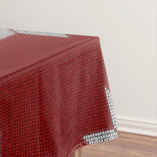 Skandinavische Schneeflocke-Kreuz-Stich-Tischdecke Tischdecke (Beispiel)