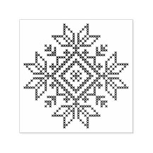 Skandinavische Schneeflocke, Weihnachtswinterstric