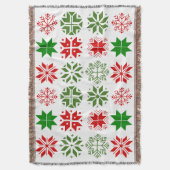 Skandinavische Schneeflocken werfen Blanket Decke (Vorderseite Vertikal)