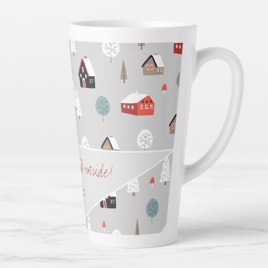 Skandinavische Skandinavische Wintermustertypograf Milchtasse (Rechts)