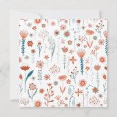 Skandinavische Sommer-Blume Boho Danke-Karte Dankeskarte (Rückseite)