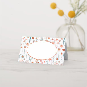 Skandinavische Sommer-Blume Boho Platzkarte