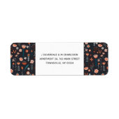 Skandinavische Sommer-Blume Dunkle Rücksendeadress (Vorne)