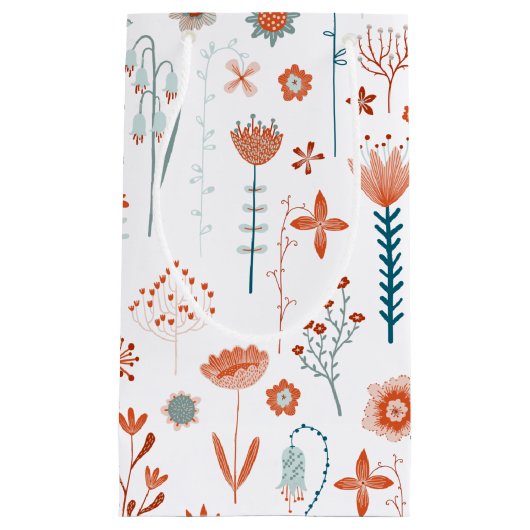 Skandinavische Sommer-Blume Kleine Geschenktüte (Vorderseite)