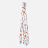 Skandinavische Sommer-Blume Krawatte (Rückseite)