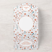 Skandinavische Sommer-Blume Moderne Boho Hochzeit All In One Einladung (Außenbereich)