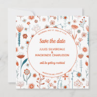 Skandinavische Sommer-Blume Save the Date