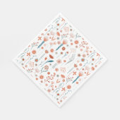 Skandinavische Sommer-Blume Serviette (Ecke)