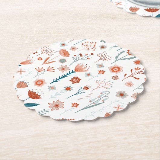 Skandinavische Sommer-Blume Untersetzer (angewinkelt)