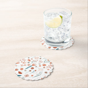 Skandinavische Sommer-Blume Untersetzer