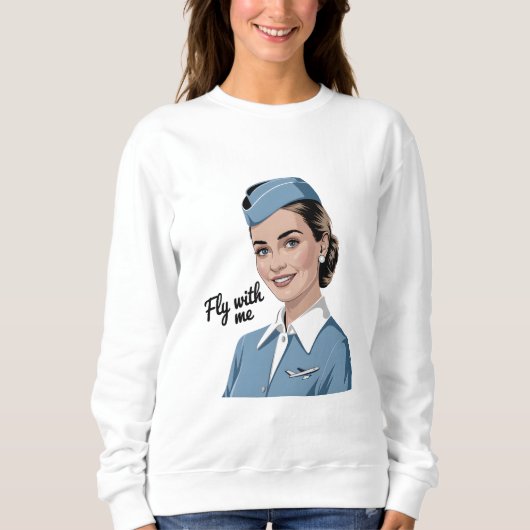 Skandinavische Stewardess Damen Basic Sweatshirt (Vorderseite)