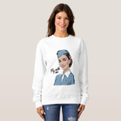Skandinavische Stewardess Damen Basic Sweatshirt (Vorne ganz)