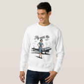 Skandinavische Stewardess Sweatshirt (Vorne ganz)
