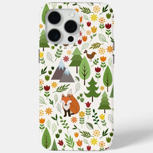 Skandinavische Style Illustrationen auf Crememuste Case-Mate iPhone Hülle (Rückseite)