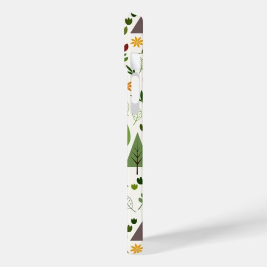 Skandinavische Style Illustrationen auf Crememuste Case-Mate iPhone Hülle (Rückseite / Links)