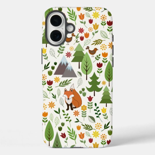 Skandinavische Style Illustrationen auf Crememuste Case-Mate iPhone Hülle (Rückseite)