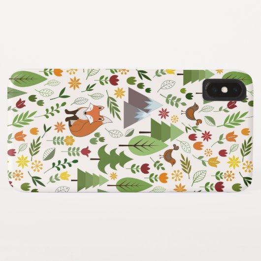 Skandinavische Style Illustrationen auf Crememuste Case-Mate iPhone Hülle (Rückseite (Horizontal))