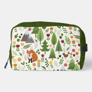 Skandinavische Style Illustrationen auf Crememuste Waschbeutel