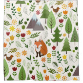 Skandinavische Style Illustrationen auf dem Crm Lg Duschvorhang (Vorderseite)