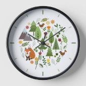 Skandinavische Style Illustrations Circle+Time Uhr (Vorderseite)