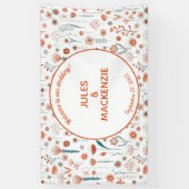 Skandinavische Summer Blume Boho Wedding Banner (Vertikal)