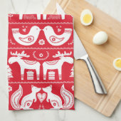 Skandinavische Tiere Küchentücher (Viertel Falte)