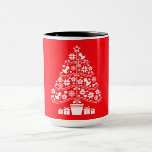 Skandinavische traditionelle Weihnachtsdekoratione Tasse