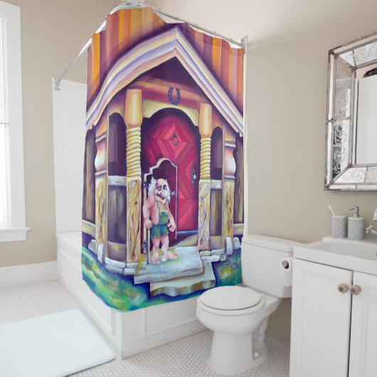 Skandinavische Trolle - Equinus Duschvorhang (Beispiel)