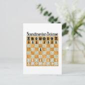 skandinavische Verteidigung Postkarte (Stehend Vorderseite)