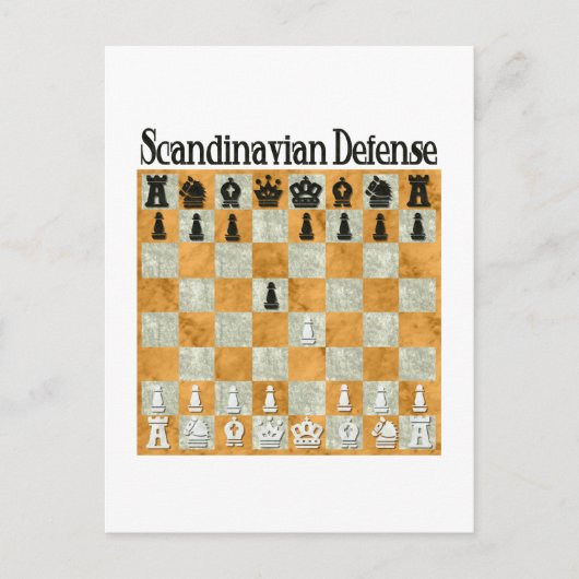 skandinavische Verteidigung Postkarte (Vorderseite)