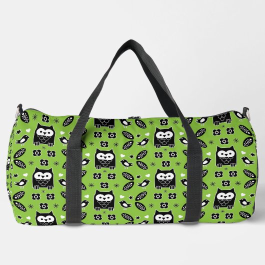 Skandinavische Vogelkunst Duffle Bag (Vorderseite)