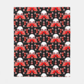 Skandinavische Vogelkunst Fleecedecke (Vorderseite)