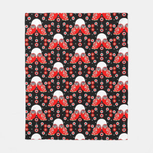 Skandinavische Vogelkunst Fleecedecke