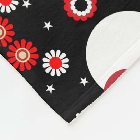 Skandinavische Vogelkunst Fleecedecke (Ecke)