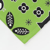 Skandinavische Vogelkunst Fleecedecke (Ecke)