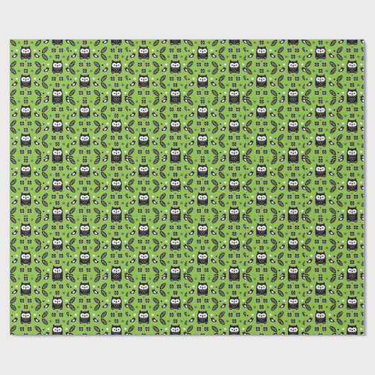 Skandinavische Vogelkunst Geschenkpapier (Flach)