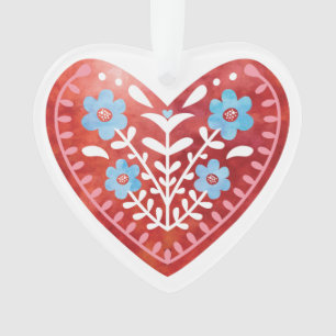 Skandinavische Volkskunst - Akrylverzierung Ornament