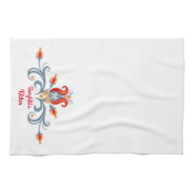 Skandinavische Volkskunst Art Velkommen Küchentuch