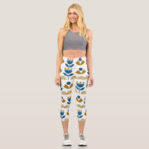 Skandinavische Volkskunst, buntes Muster. Capri Leggings