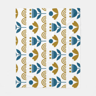 Skandinavische Volkskunst, buntes Muster. Fleecedecke