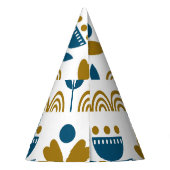 Skandinavische Volkskunst, buntes Muster. Partyhütchen (Rückseite)