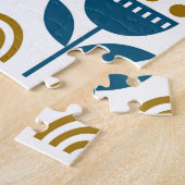 Skandinavische Volkskunst, buntes Muster. Puzzle (Seite)